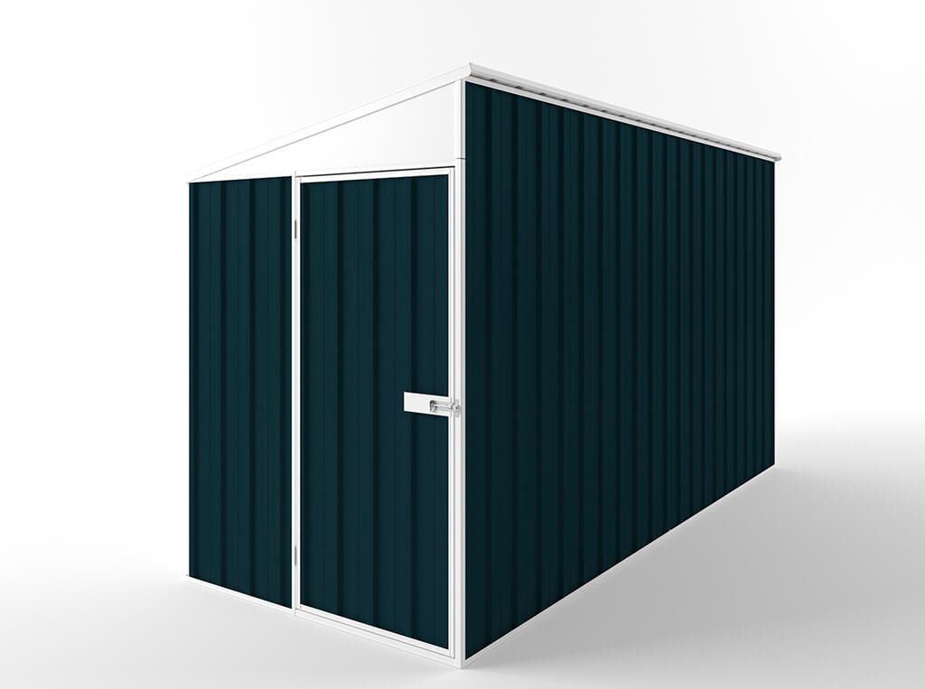 Skillion Roof Garden Shed 1.50m (w) x 3.75m (d)x 2.10m (h)  Mountain Blue Colour