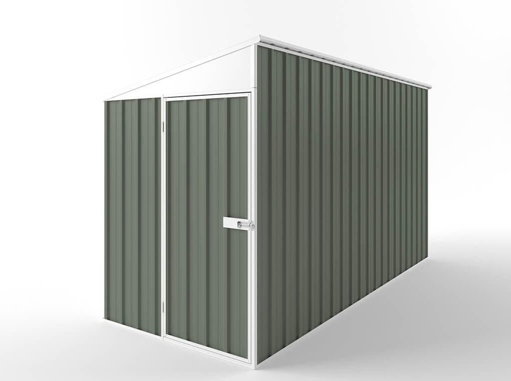 Skillion Roof Garden Shed 1.50m (w) x 3.75m (d) Standard - 2.10m Mist Green Colour