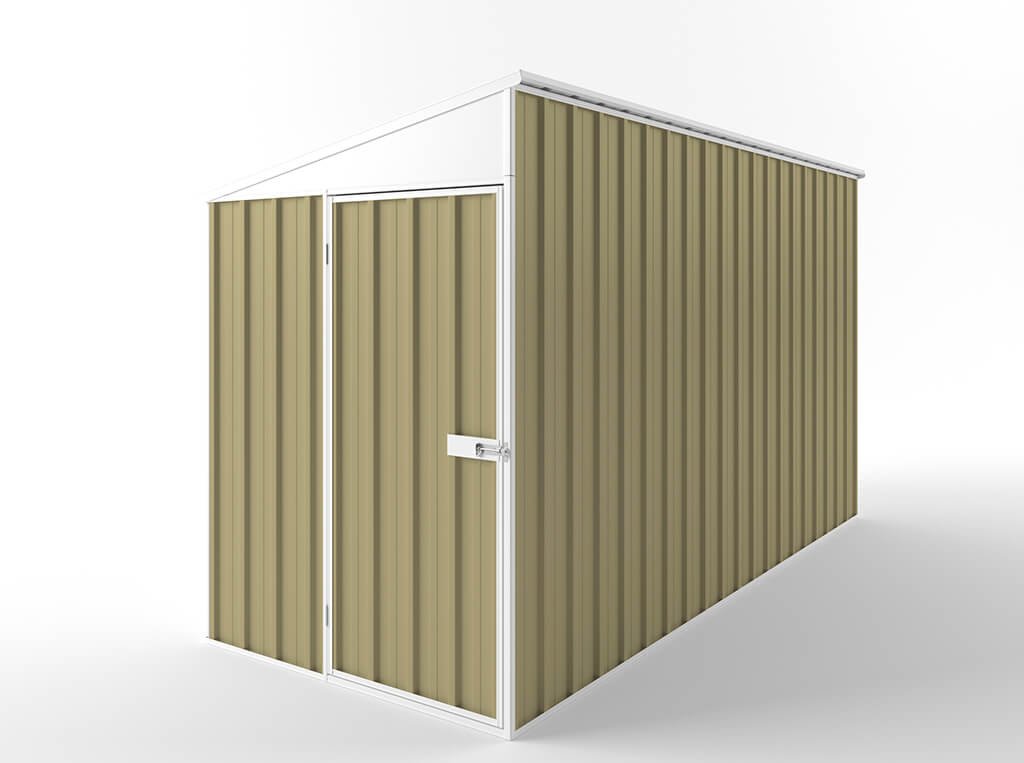 Skillion Roof Garden Shed 1.50m (w) x 3.75m (d)x 2.10m (h)  Sandlewood Colour