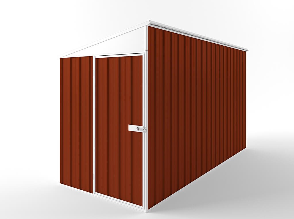 Skillion Roof Garden Shed 1.50m (w) x 3.75m (d) Standard - 2.10m Tuscan Red Colour