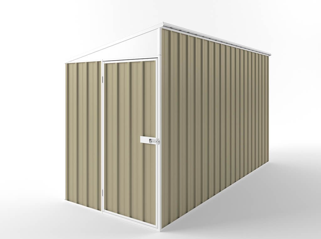 Skillion Roof Garden Shed 1.50m (w) x 3.75m (d)x 2.10m (h)  Wheat Colour