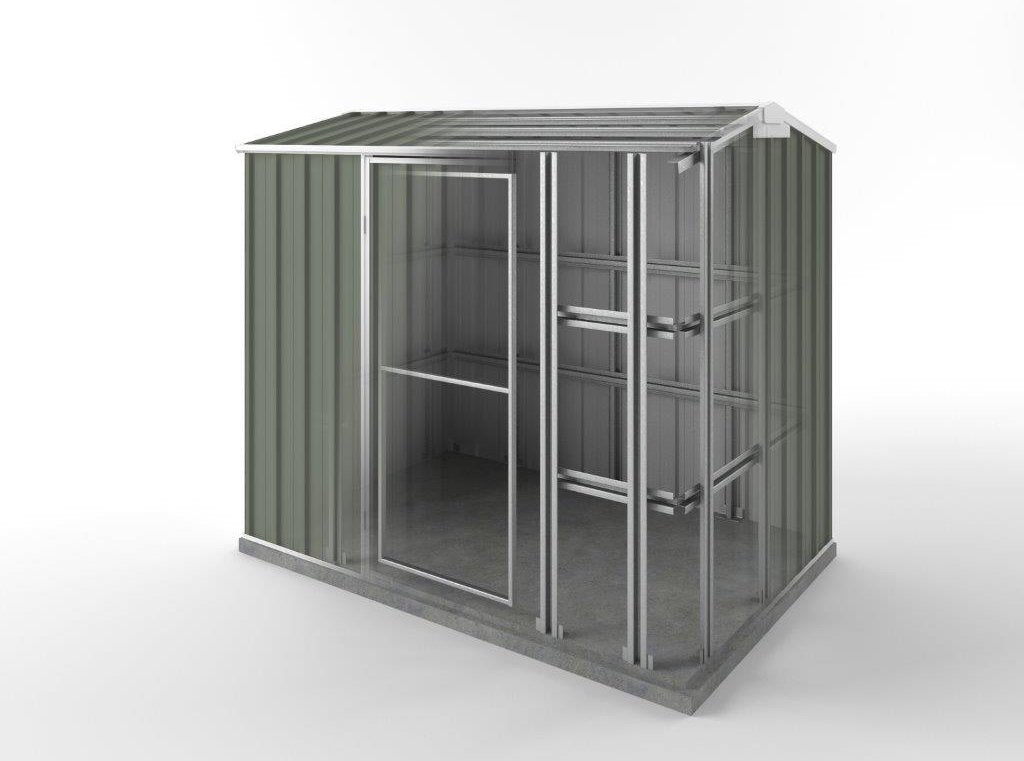 Storm Shed 2.25m (w) x 1.50m (d) Standard - 1.97m Mist Green Colour