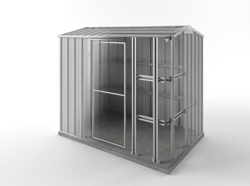 Storm Shed 2.25m (w) x 1.50m (d)x 1.97m (h)  Zinc Colour