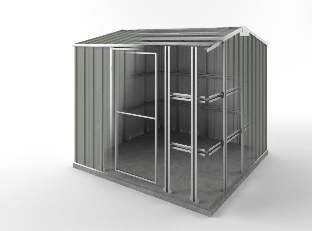 Storm Shed 2.25m (w) x 2.25m (d) Standard - 2.05m Bush Smoke Colour