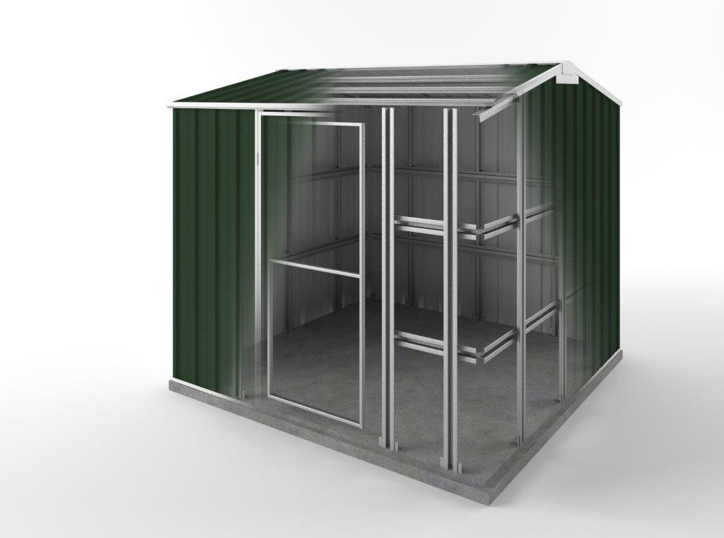 Storm Shed 2.25m (w) x 2.25m (d)x 2.05m (h)  Caulfield Green Colour
