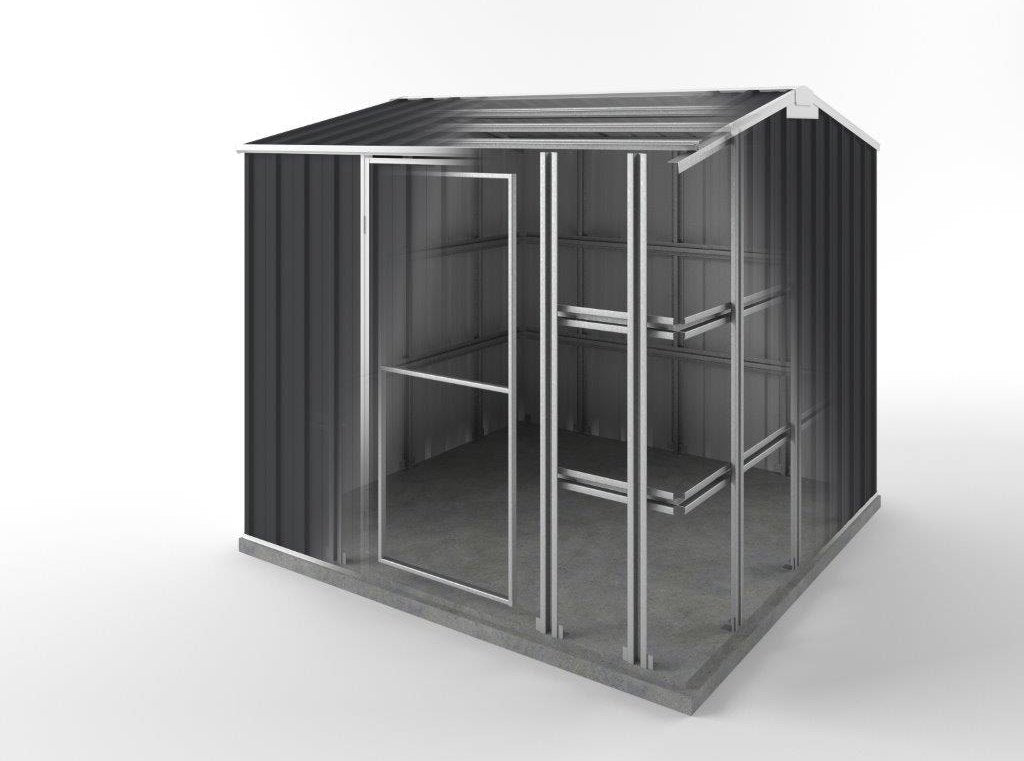 Storm Shed 2.25m (w) x 2.25m (d)x 2.05m (h)  Iron Grey Colour