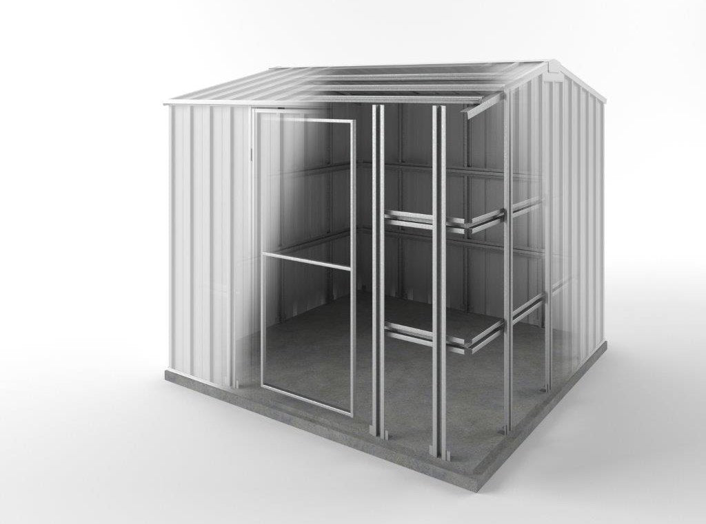 Storm Shed 2.25m (w) x 2.25m (d) Standard - 2.05m Off White Colour