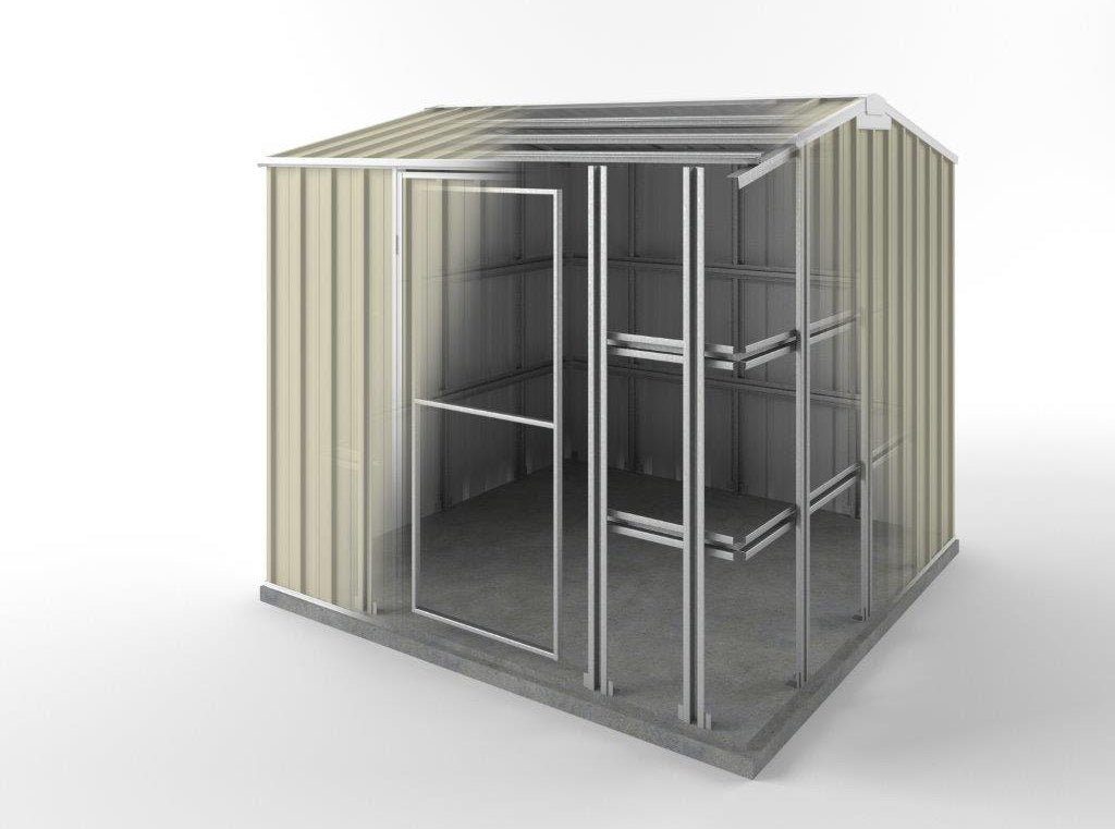 Storm Shed 2.25m (w) x 2.25m (d) Standard - 2.05m Smooth Cream Colour