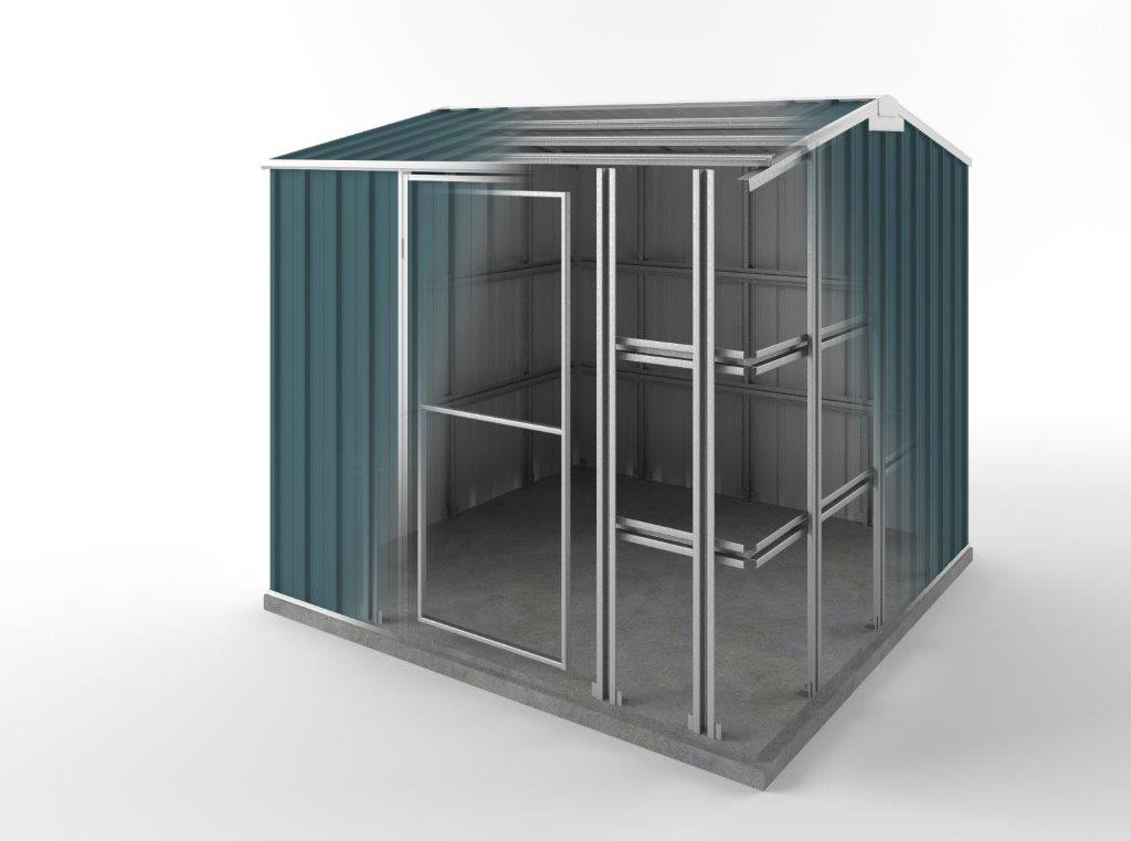 Storm Shed 2.25m (w) x 2.25m (d) Standard - 2.05m Torres Blue Colour