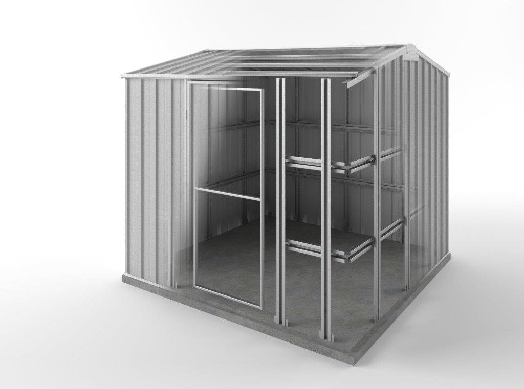 Storm Shed 2.25m (w) x 2.25m (d) Standard - 2.05m Zinc Colour