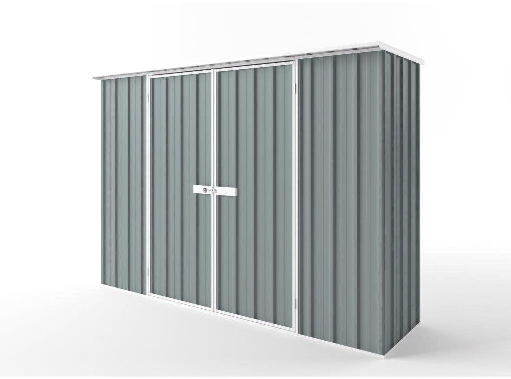 Flat Roof Garden Shed 3.00m (w) x 0.78m (d) Tall - 2.12m Armour Grey Colour