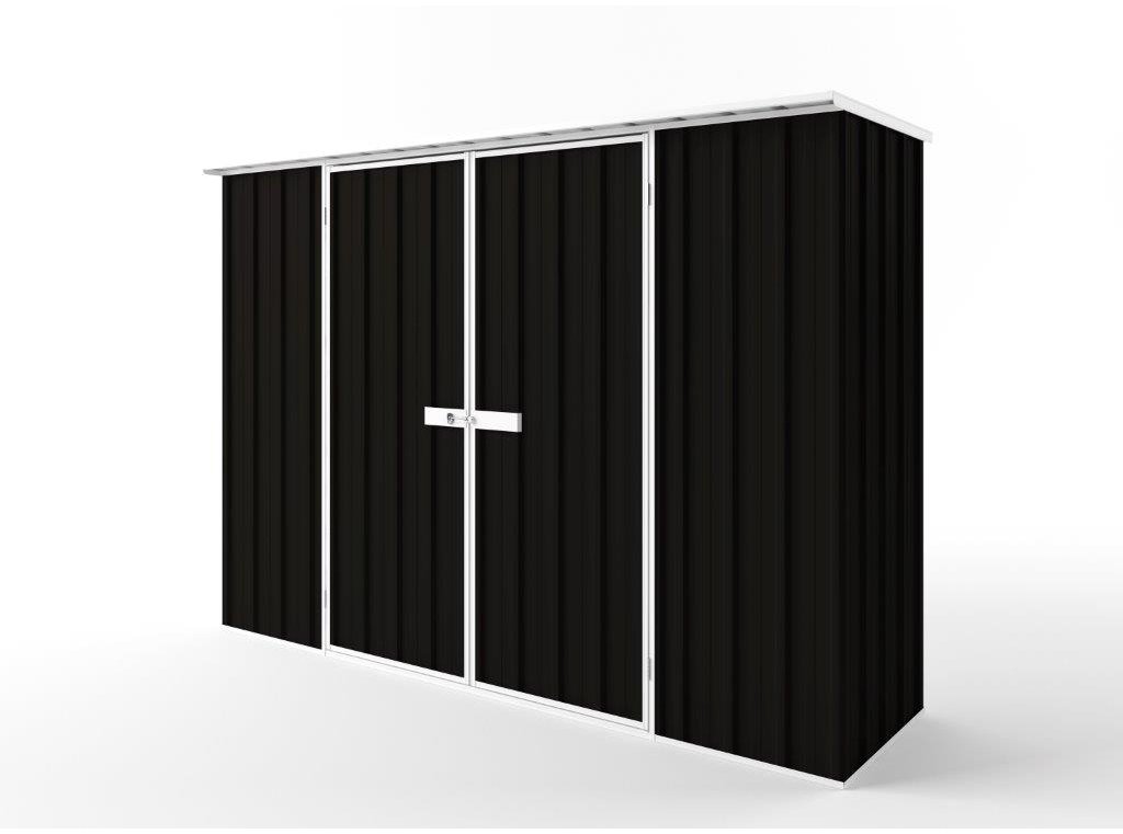 Flat Roof Garden Shed 3.00m (w) x 0.78m (d) Tall - 2.12m Ebony Colour