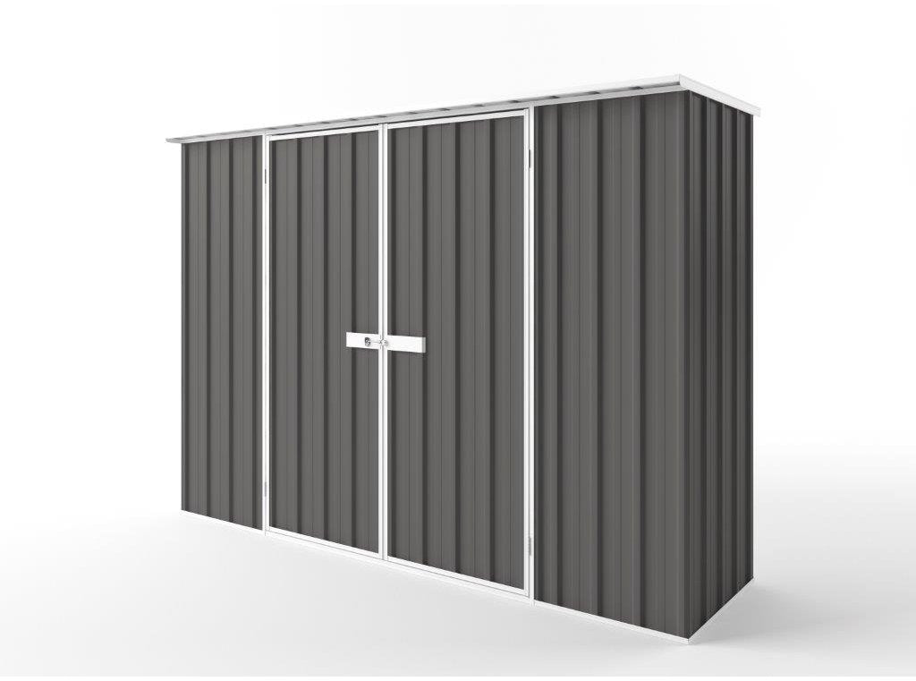 Flat Roof Garden Shed 3.00m (w) x 0.78m (d) Tall - 2.12m Slate Grey Colour