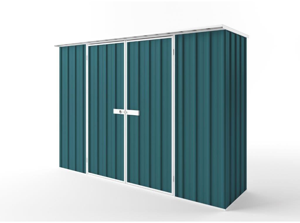 Flat Roof Garden Shed 3.00m (w) x 0.78m (d) Tall - 2.12m Torres Blue Colour