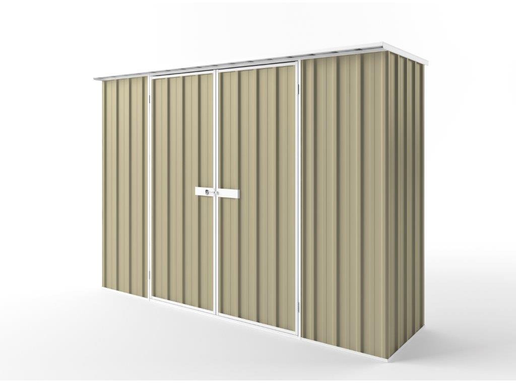 Flat Roof Garden Shed 3.00m (w) x 0.78m (d) Tall - 2.12m Wheat Colour