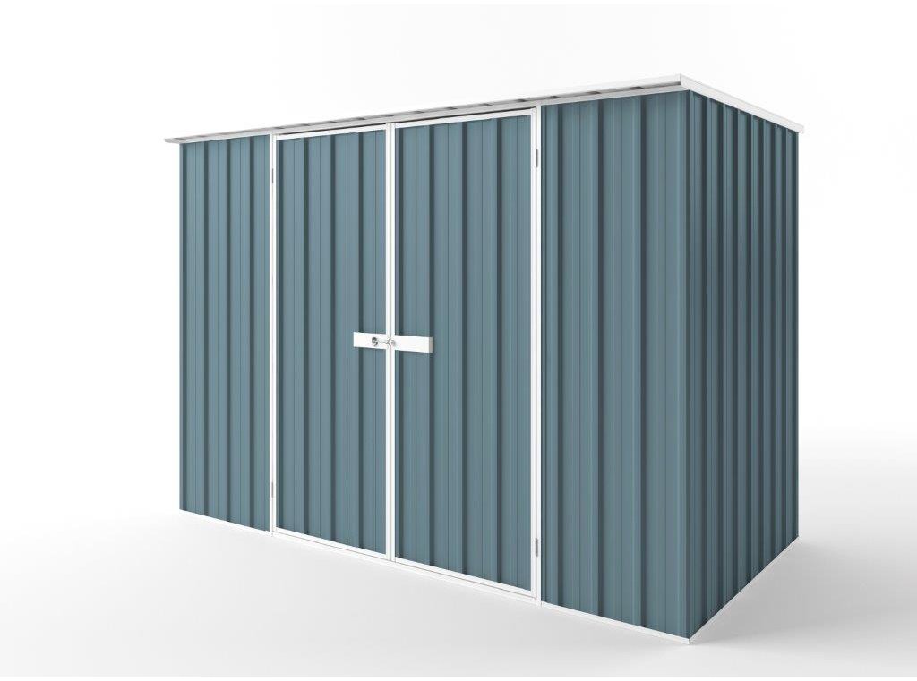 Flat Roof Garden Shed 3.00m (w) x 1.50m (d)x 2.12m (h)  Blue Horizon Colour