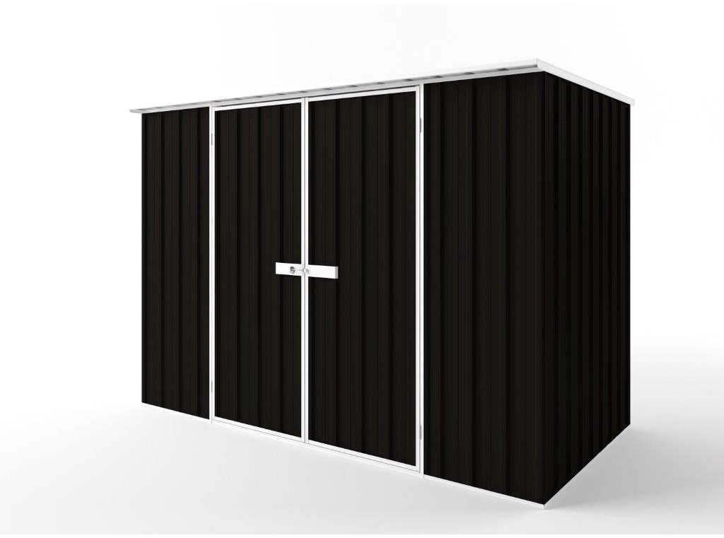 Flat Roof Garden Shed 3.00m (w) x 1.50m (d) Tall - 2.12m Ebony Colour