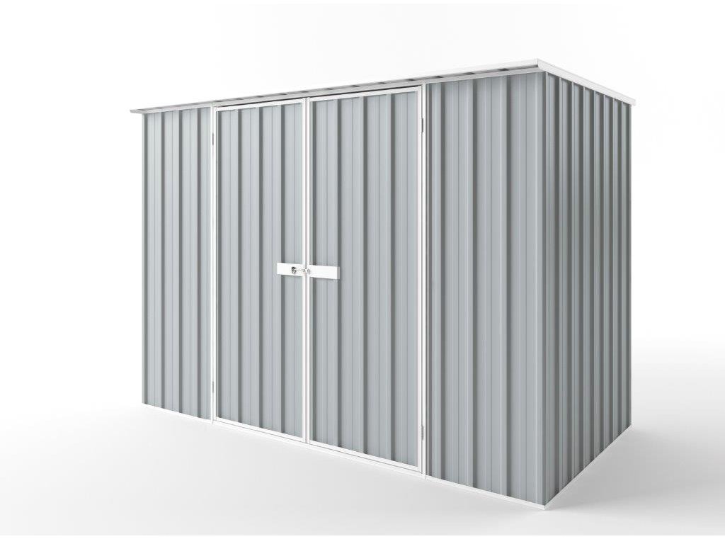 Flat Roof Garden Shed 3.00m (w) x 1.50m (d) Tall - 2.12m Gull Grey Colour