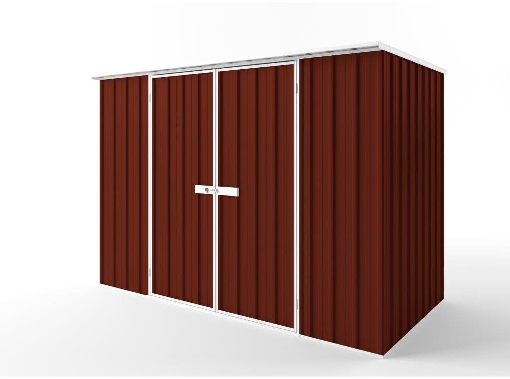 Flat Roof Garden Shed 3.00m (w) x 1.50m (d)x 2.12m (h)  Heritage Red Colour
