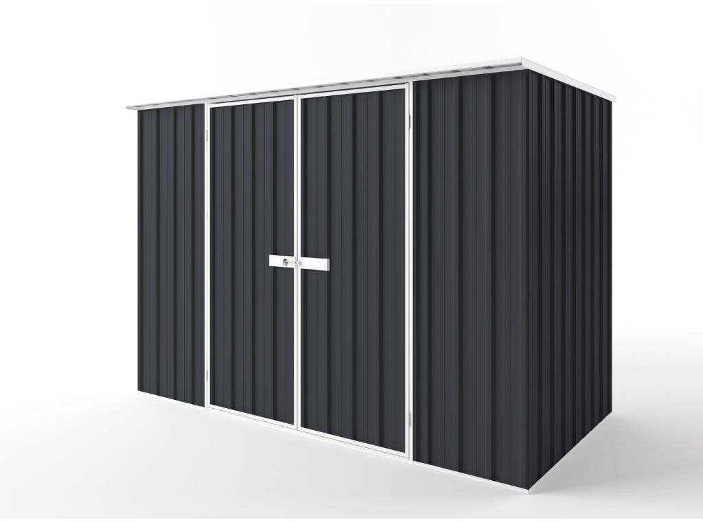 Flat Roof Garden Shed 3.00m (w) x 1.50m (d) Tall - 2.12m Iron Grey Colour