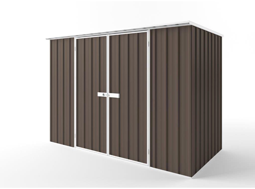 Flat Roof Garden Shed 3.00m (w) x 1.50m (d)x 2.12m (h)  Jasmin Brown Colour