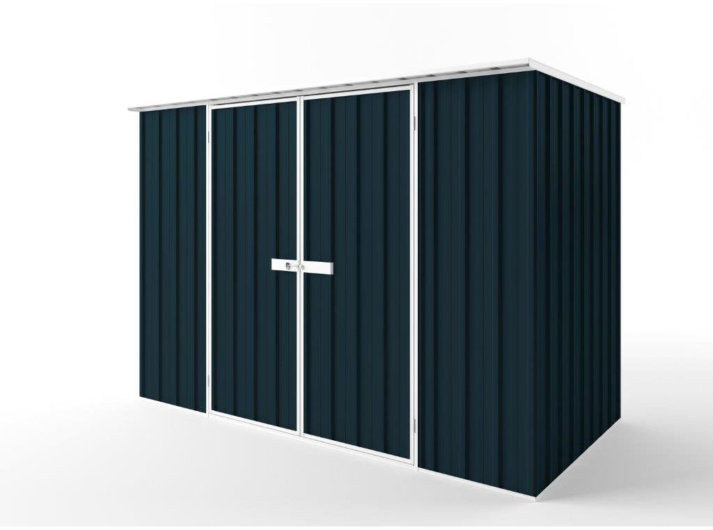 Flat Roof Garden Shed 3.00m (w) x 1.50m (d)x 2.12m (h)  Mountain Blue Colour