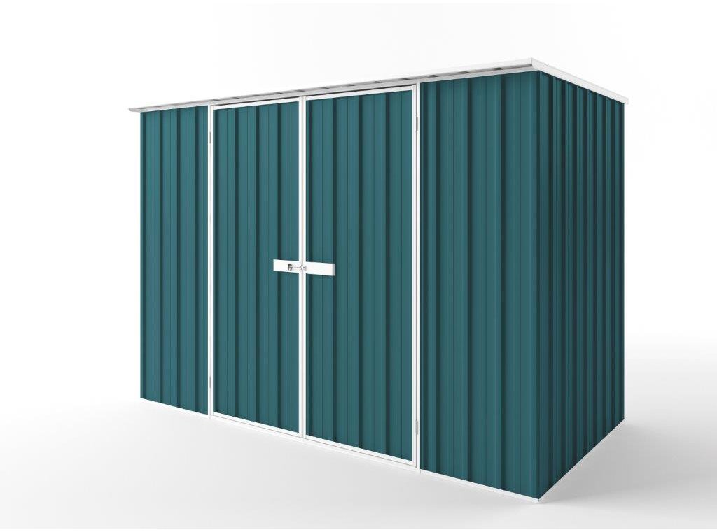Flat Roof Garden Shed 3.00m (w) x 1.50m (d) Tall - 2.12m Torres Blue Colour