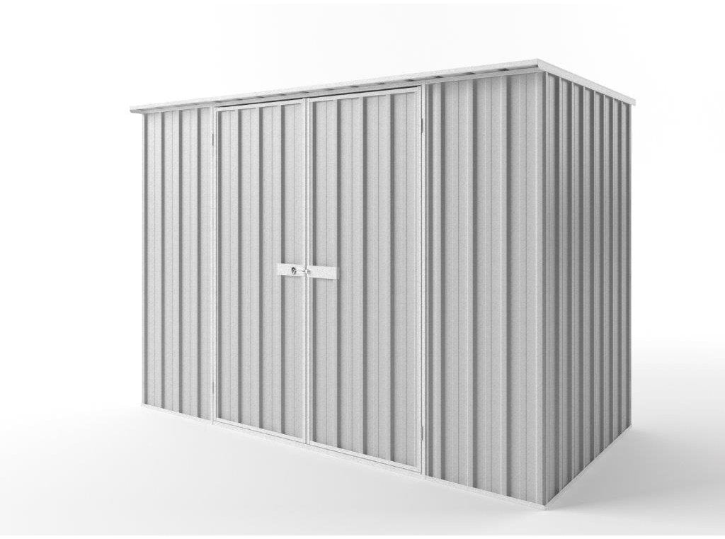 Flat Roof Garden Shed 3.00m (w) x 1.50m (d) Tall - 2.12m Zinc Colour