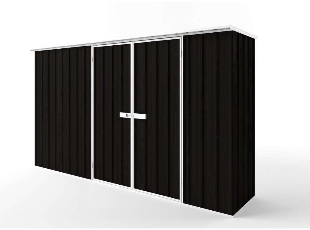 Flat Roof Garden Shed 3.75m (w) x 0.78m (d) Tall - 2.12m Ebony Colour