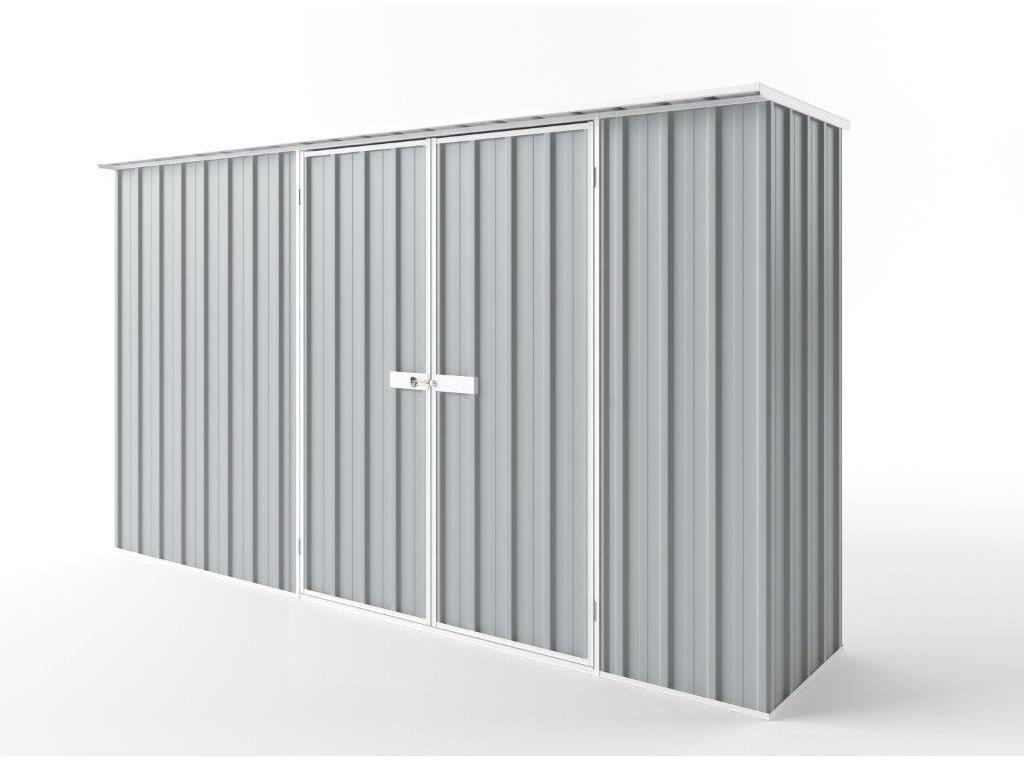 Flat Roof Garden Shed 3.75m (w) x 0.78m (d)x 2.12m (h)  Gull Grey Colour