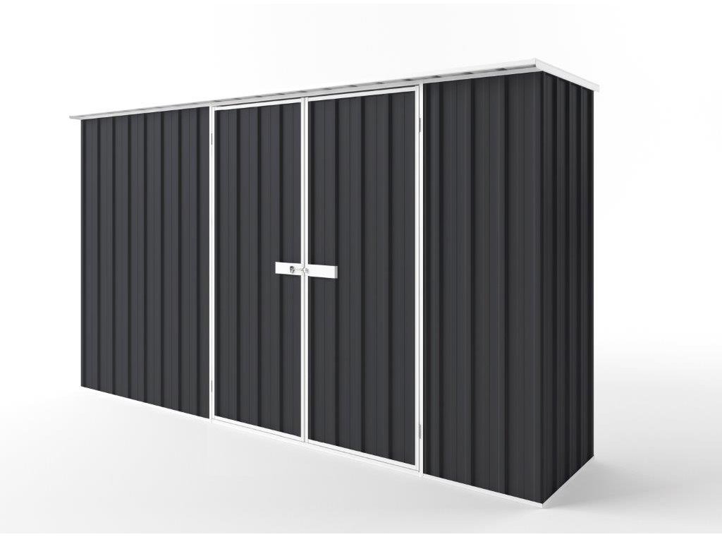 Flat Roof Garden Shed 3.75m (w) x 0.78m (d) Tall - 2.12m Iron Grey Colour