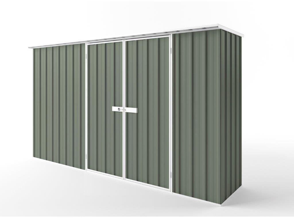 Flat Roof Garden Shed 3.75m (w) x 0.78m (d)x 2.12m (h)  Mist Green Colour