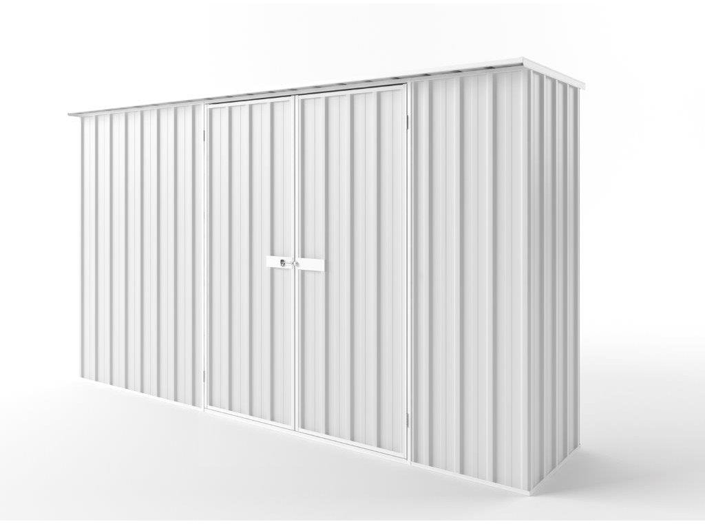 Flat Roof Garden Shed 3.75m (w) x 0.78m (d) Tall - 2.12m Off White Colour
