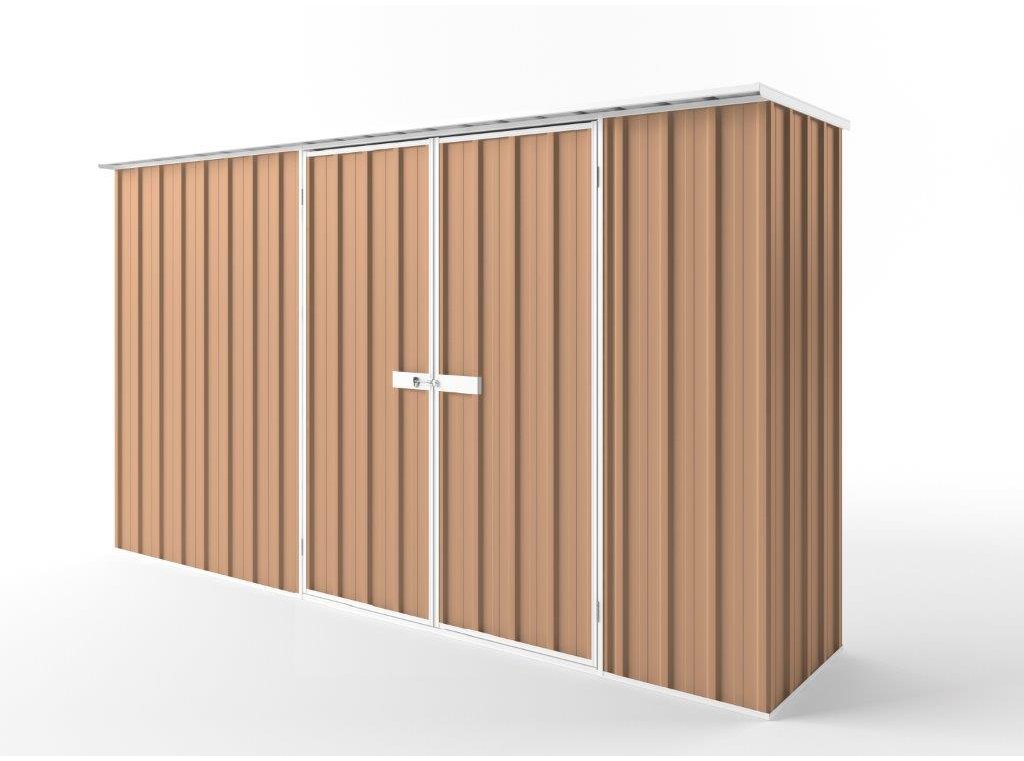 Flat Roof Garden Shed 3.75m (w) x 0.78m (d) Tall - 2.12m Pale Terracotta Colour