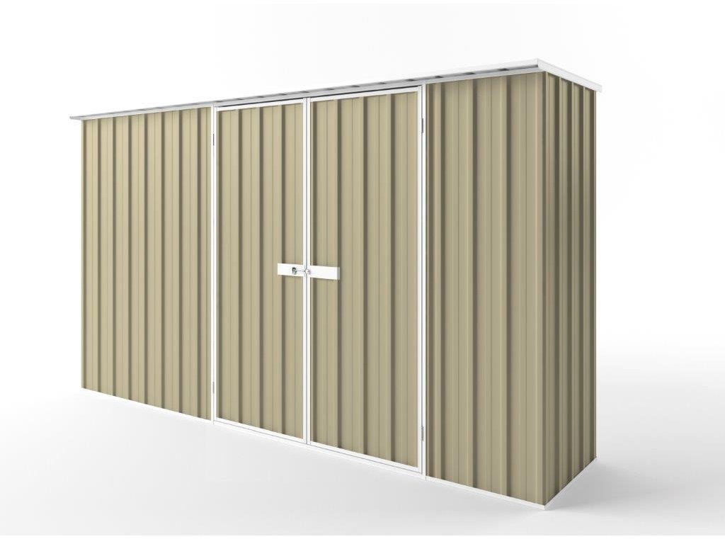 Flat Roof Garden Shed 3.75m (w) x 0.78m (d) Tall - 2.12m Wheat Colour