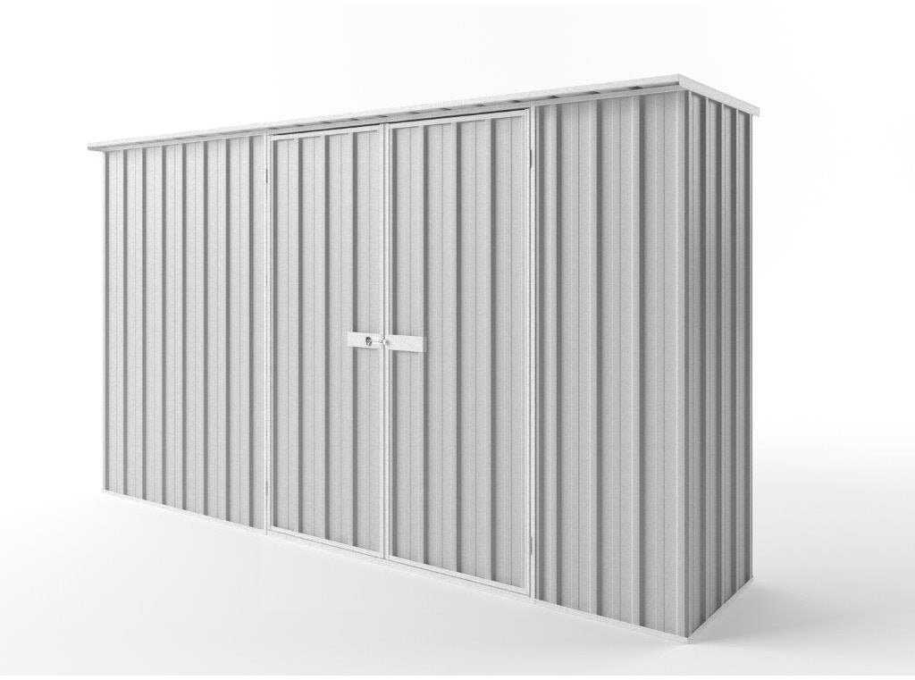 Flat Roof Garden Shed 3.75m (w) x 0.78m (d)x 2.12m (h)  Zinc Colour
