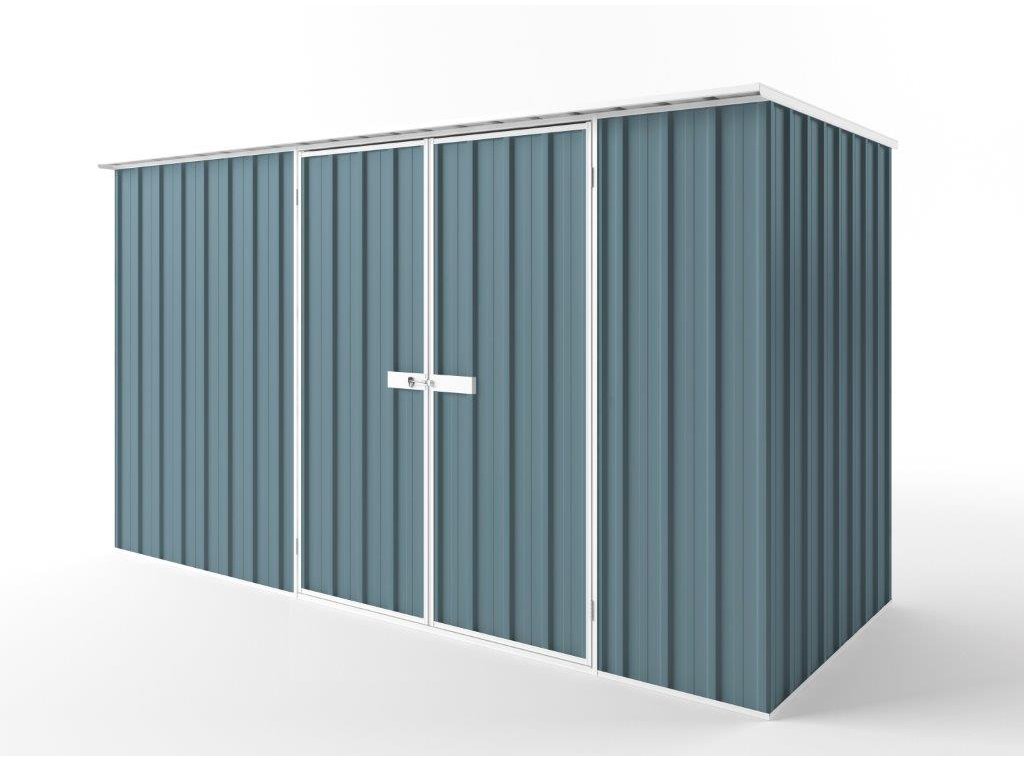 Flat Roof Garden Shed 3.75m (w) x 1.50m (d)x 2.12m (h)  Blue Horizon Colour