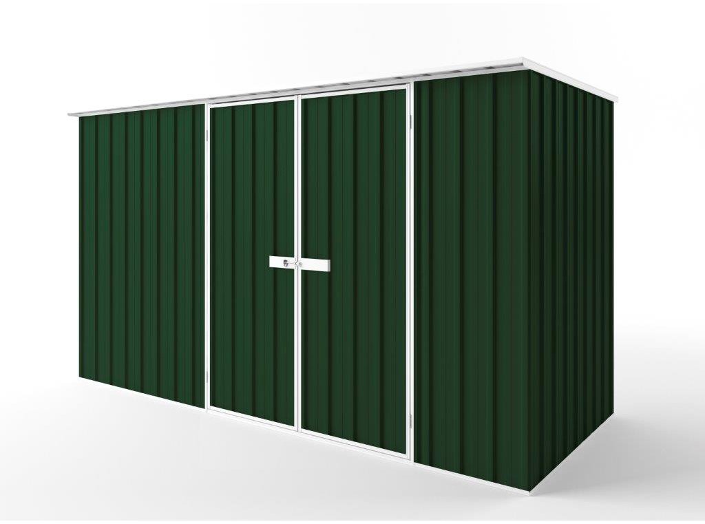 Flat Roof Garden Shed 3.75m (w) x 1.50m (d)x 2.12m (h)  Caulfield Green Colour