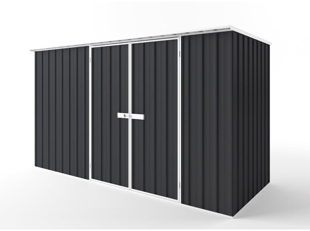 Flat Roof Garden Shed 3.75m (w) x 1.50m (d)x 2.12m (h)  Iron Grey Colour