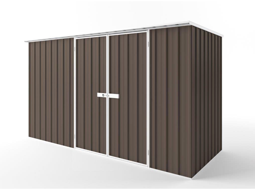 Flat Roof Garden Shed 3.75m (w) x 1.50m (d) Tall - 2.12m Jasmin Brown Colour
