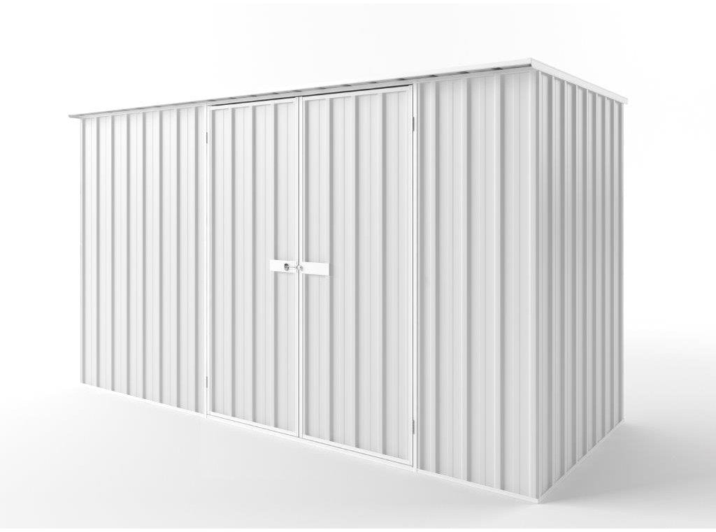Flat Roof Garden Shed 3.75m (w) x 1.50m (d) Tall - 2.12m Off White Colour