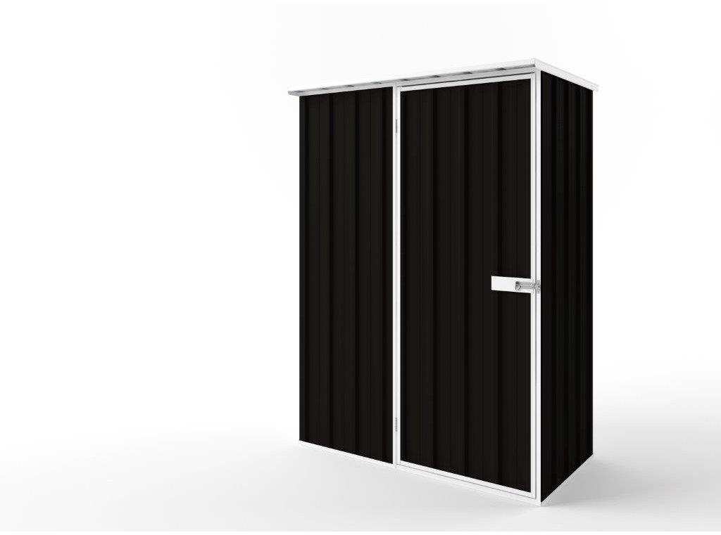 Flat Roof Garden Shed 1.50m (w) x 0.78m (d) Tall Ebony Colour