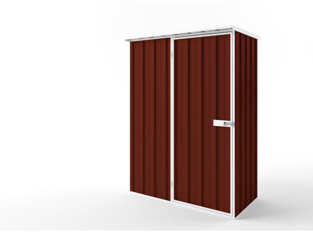 Flat Roof Garden Shed 1.50m (w) x 0.78m (d)x 2.12m (h)  Heritage Red Colour