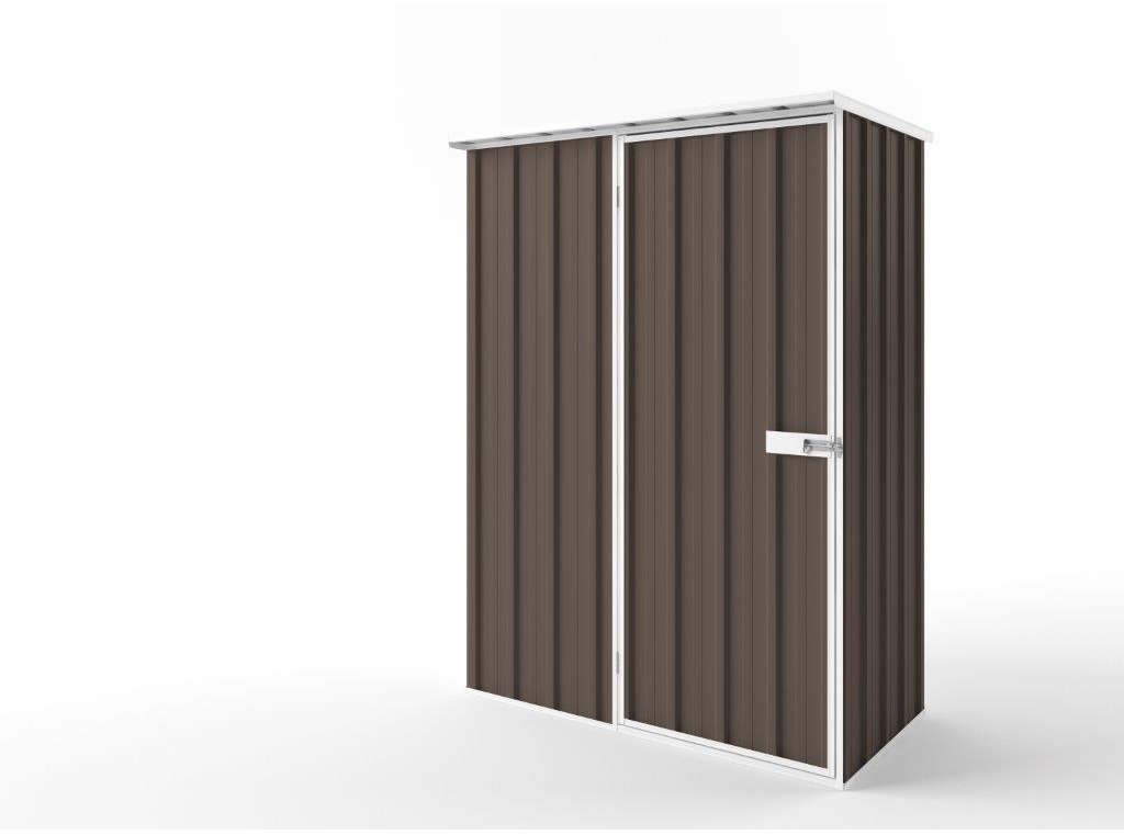 Flat Roof Garden Shed 1.50m (w) x 0.78m (d)x 2.12m (h)  Jasmin Brown Colour