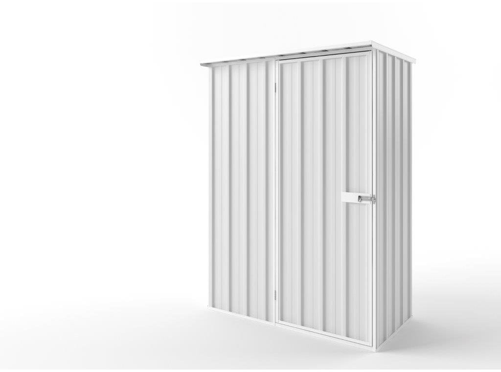 Flat Roof Garden Shed 1.50m (w) x 0.78m (d)x 2.12m (h)  Off White Colour