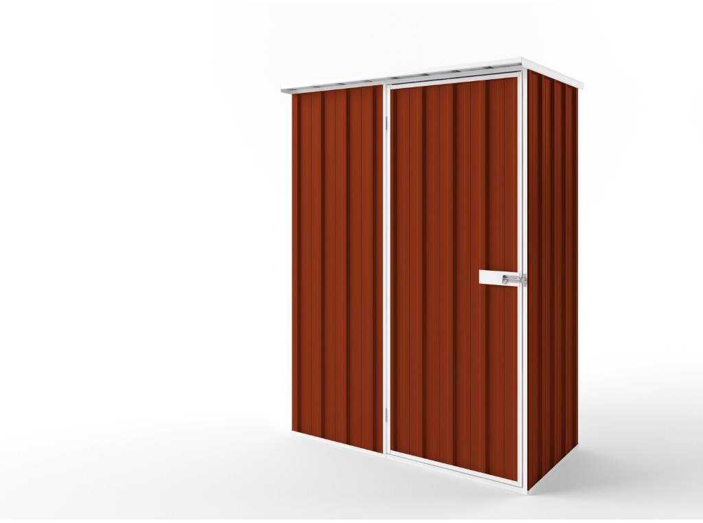 Flat Roof Garden Shed 1.50m (w) x 0.78m (d) Tall Tuscan Red Colour
