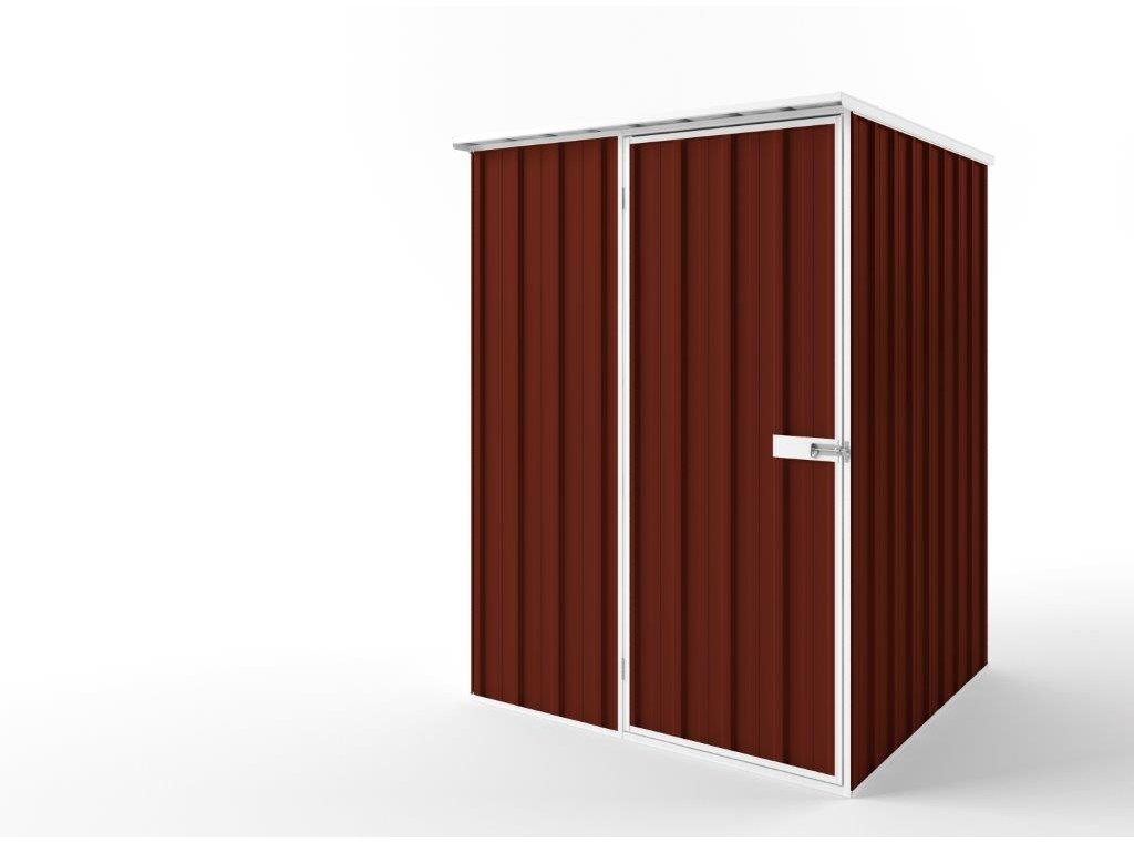 Flat Roof Garden Shed 1.50m (w) x 1.50m (d)x 2.12m (h)  Heritage Red Colour