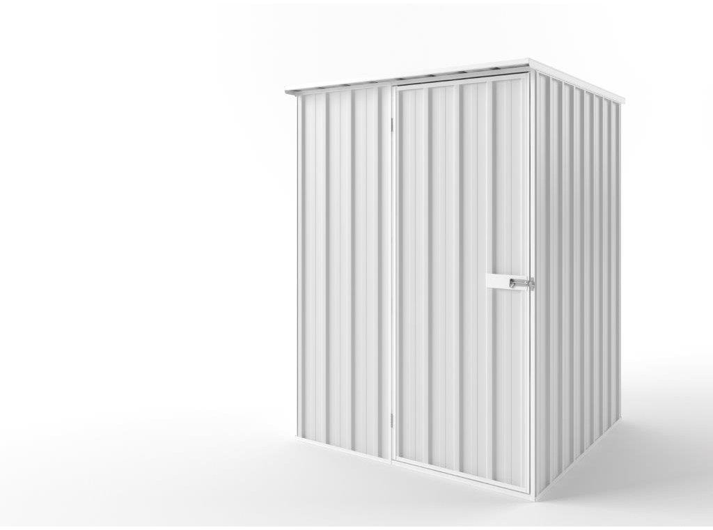 Flat Roof Garden Shed 1.50m (w) x 1.50m (d) Tall - 2.12m Off White Colour