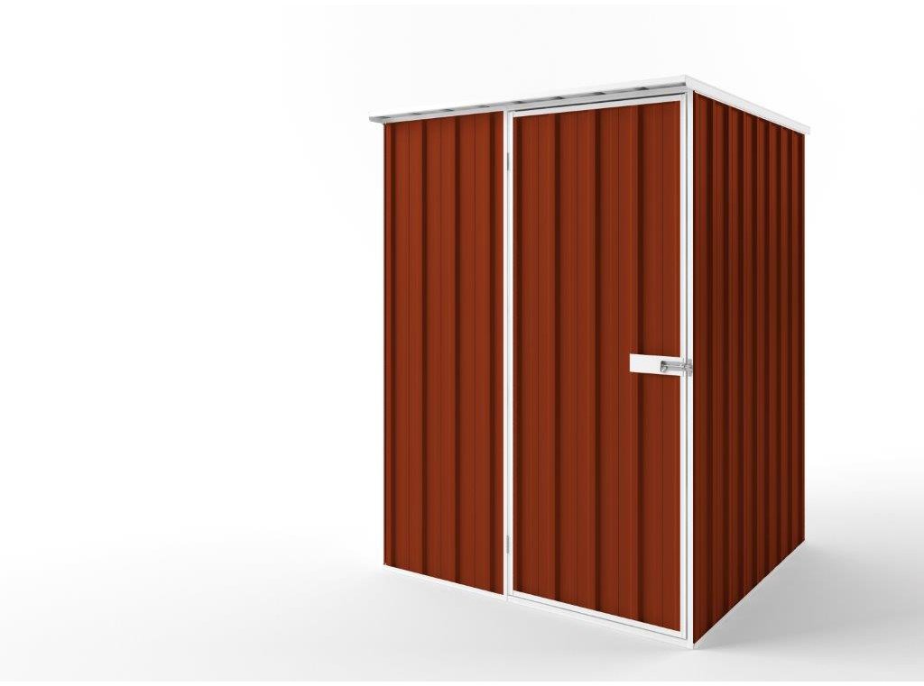 Flat Roof Garden Shed 1.50m (w) x 1.50m (d) Tall - 2.12m Tuscan Red Colour