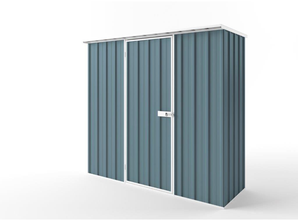 Flat Roof Garden Shed 2.25m (w) x 0.78m (d)x 2.12m (h)  Blue Horizon Colour